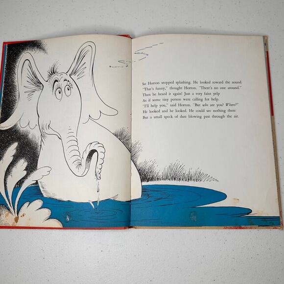Dr Seuss Horton Hears A Who 1954 Hardcover First Edition Book Club Edition - Picture 2 of 4